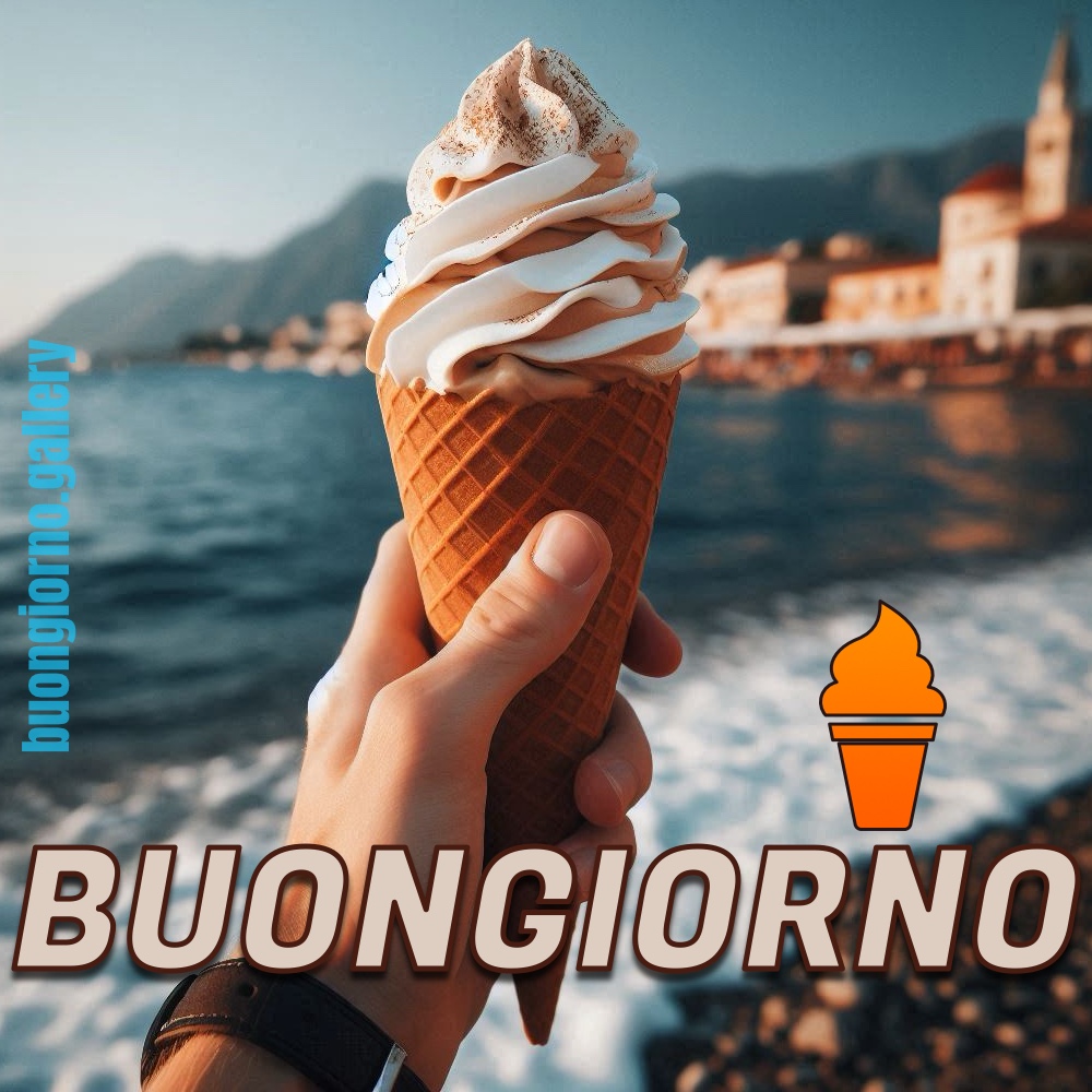 Buongiorno con il cono gelato